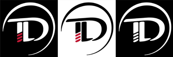 Déclinaisons du logo Théo Durand — versions monochromes
